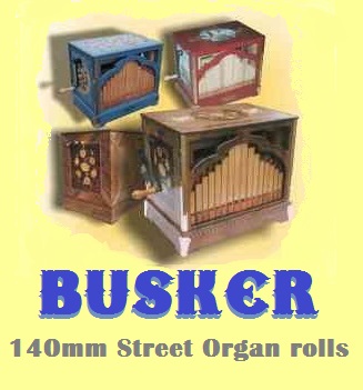 140mm street organ rolls